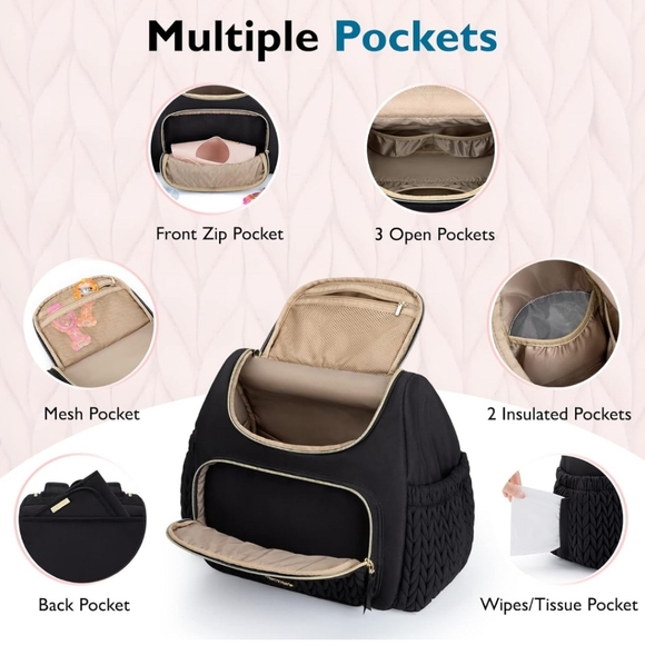 mommore Diaper Bag Small Diaper Backpack - Picture 4 of 13